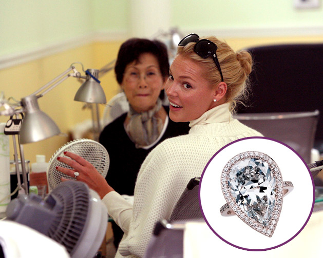 Katherine Heigl 39s Pearshaped Diamond Engagement Ring